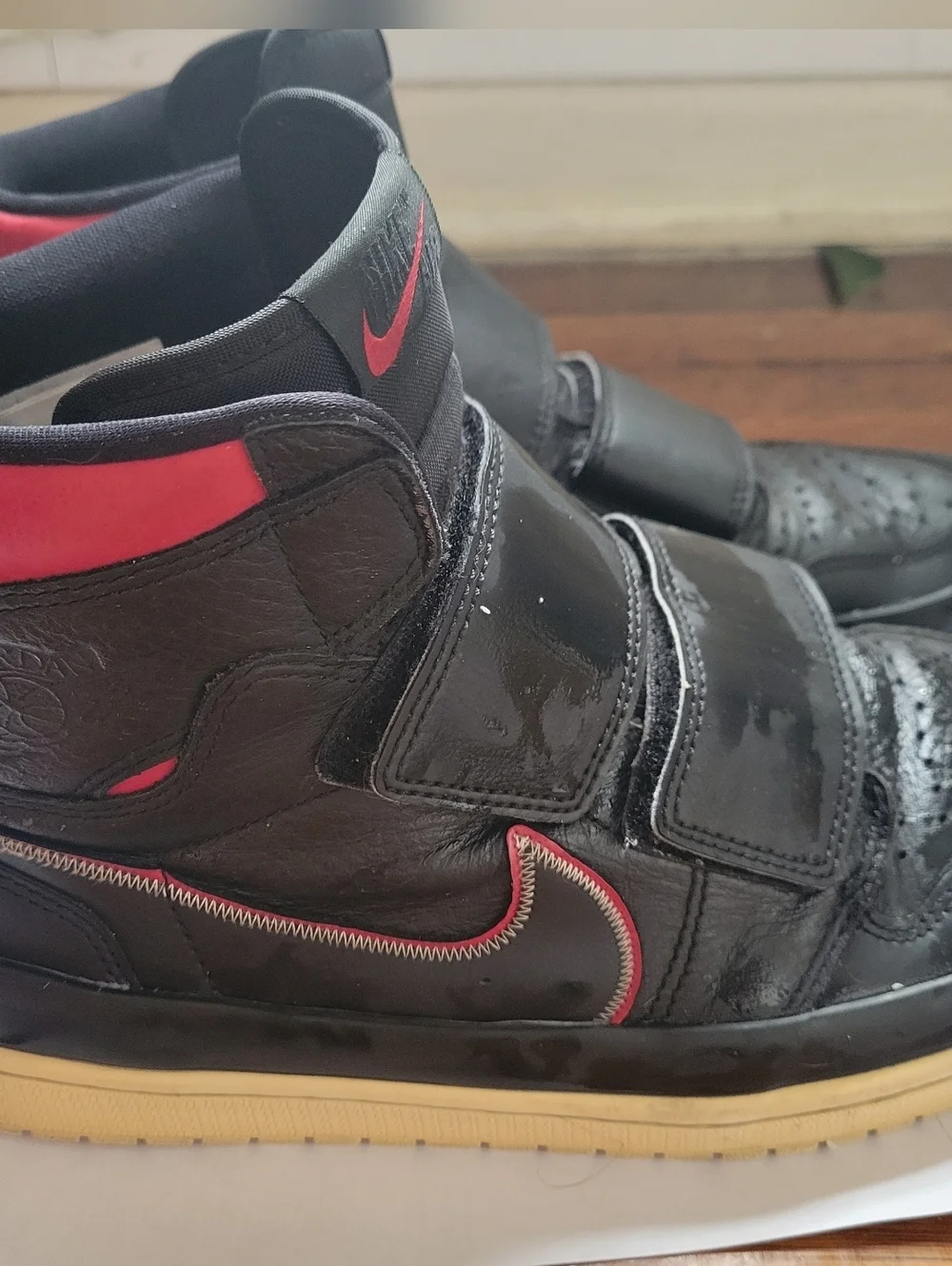 Nike Air Jordan 1 Retro High Double Strap Black Red AQ7924-016 Men's 11
